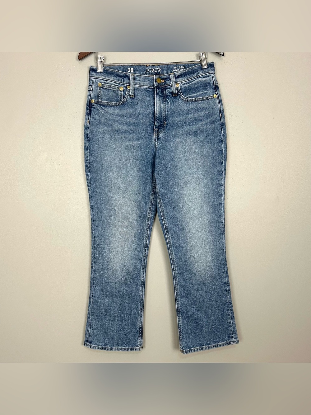 J. Crew 10” Demi Boot Crop Jean Women’s Size 28 Mid Rise Slightly Stretchy Denim - Picture 2 of 9